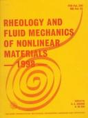 Cover for Rheology and fluid mechanics of nonlinear materials, 1998