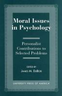 Cover for Moral issues in psychology