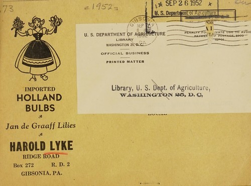 Cover for Imported Holland bulbs