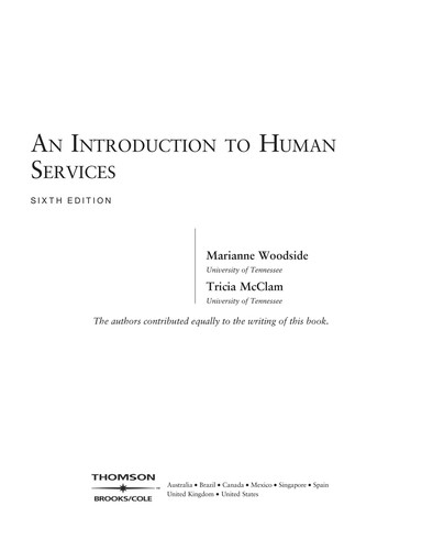 Cover for An introduction to human services