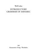 Cover for Introductory grammar of Amharic