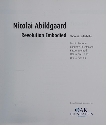 Cover for Nicolai Abildgaard