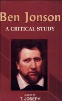 Cover for Ben Jonson ; A Critical Study