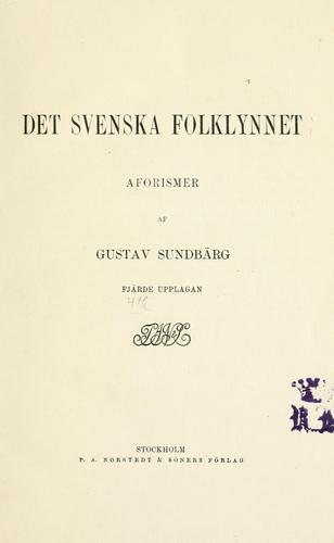 Cover for svenska folklynnet
