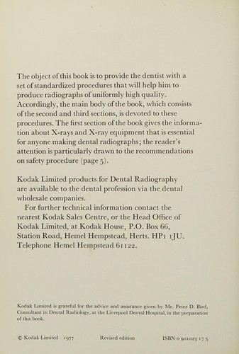Cover for X-rays in dentistry