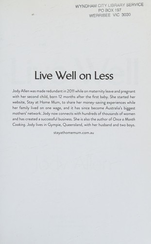 Cover for Live Well on Less