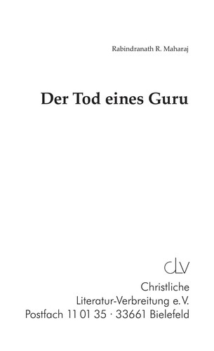 Cover for Der Tod eines Guru