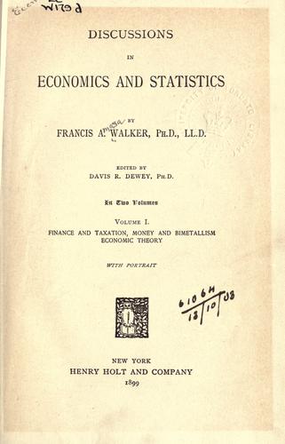 Cover for Discussions in economics and statistics