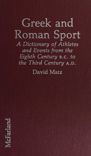 Cover for Greek and Roman sport