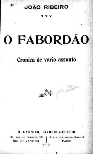Cover for O fabordão