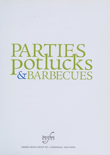 Cover for Parties, potlucks & barbecues