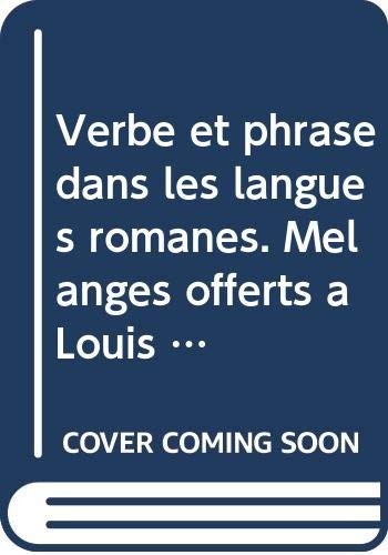 Cover for Verbe et phrase dans les langues romanes