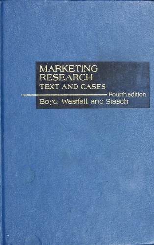 Cover for Marketing research