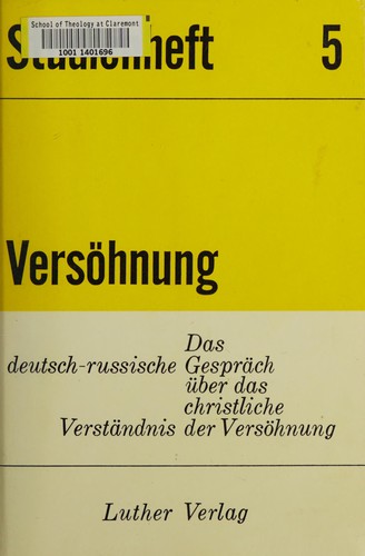 Cover for Versoehnung