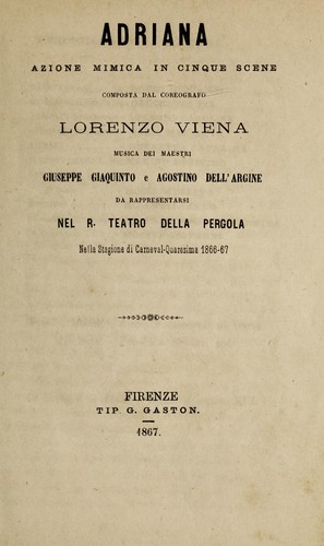 Cover for Adriana
