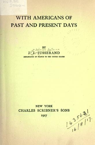Cover for With Americans of past and present days.