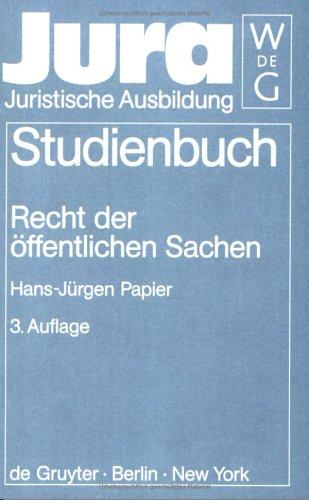 Cover for Recht Der Offentlichen Sachen