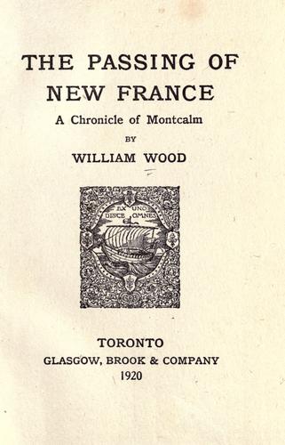 Cover for The passing of New France