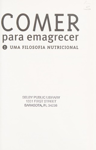Cover for Comer para emagrecer