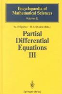Cover for Partial Differential Equations III