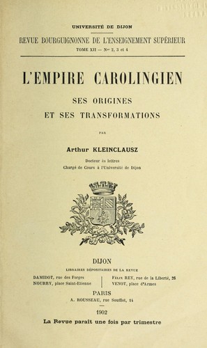 Cover for L'empire carolingien
