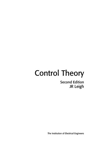 Cover for Control Theory