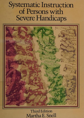 Cover for Systematic instruction of persons with severe handicaps