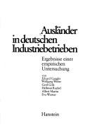 Cover for Ausländer in deutschen Industriebetrieben