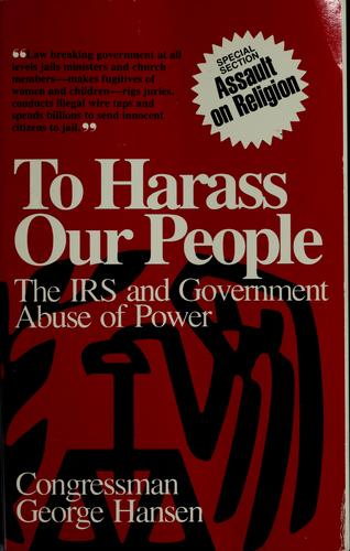 Cover for To harass our people