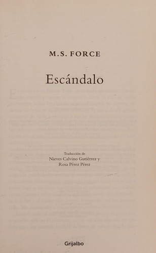 Cover for Escándalo