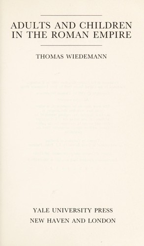 Cover for Adults and children in the Roman Empire
