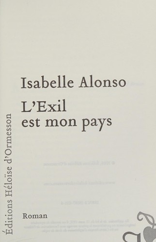 Cover for L' exil est mon pays