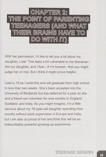 Cover for A parent's guide to understanding teenage brains