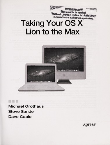 Cover for Taking your OS X Lion to the max