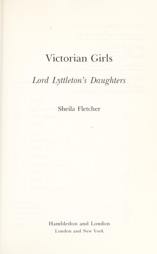 Cover for Victorian girls