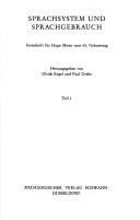 Cover for Sprachsystem und Sprachgebrauch