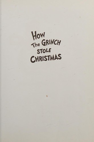 Cover for Dr Seuss Mini - How The Grinch Stole Christmas