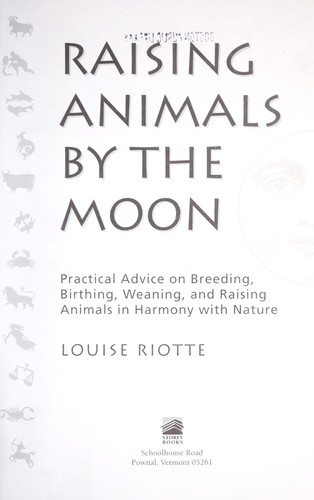 Cover for Raising animals by the moon
