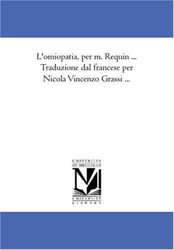 Cover for L\'omiopatia, per m. Requin ... Traduzione dal francese per Nicola Vincenzo Grassi ...