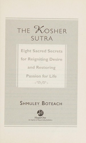 Cover for Kosher Sutra