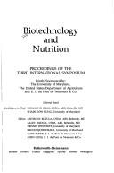 Cover for Biotechnology and nutrition