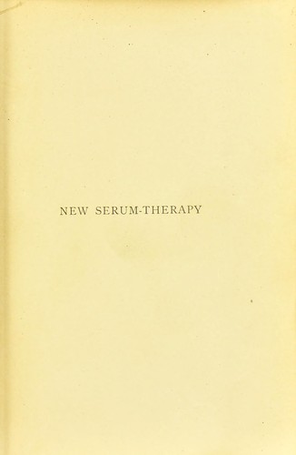 Cover for New serum-therapy