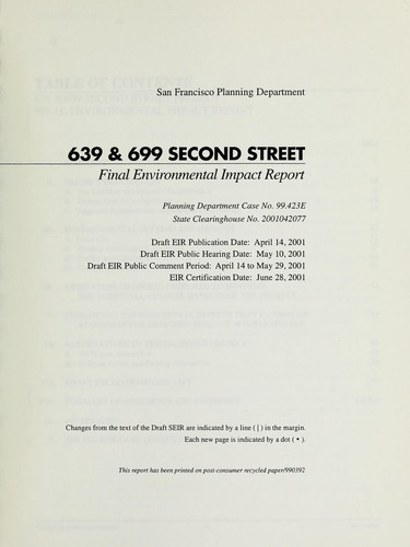 Cover for 639 & 699 Second Street