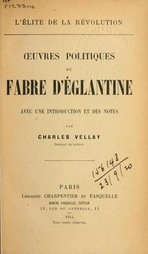 Cover for Oeuvres politiques