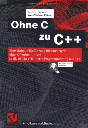 Cover for Ohne C zu C++.