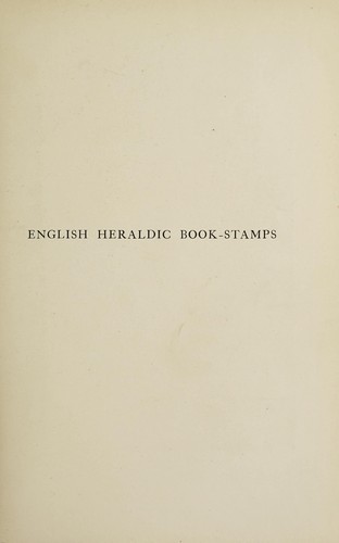 Cover for English heraldic book-stamps