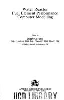 Cover for Water reactor fuel element performance computer modelling