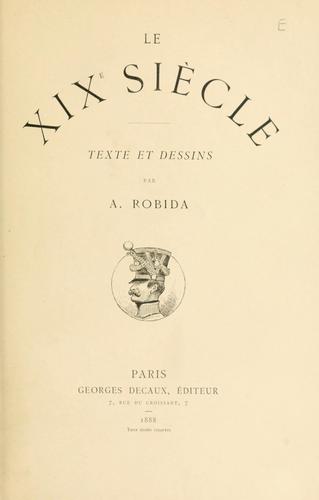 Cover for 19e siècle.