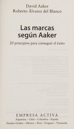 Cover for Marcas Segun Aaker