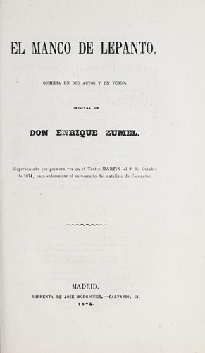 Cover for El manco de Lepanto